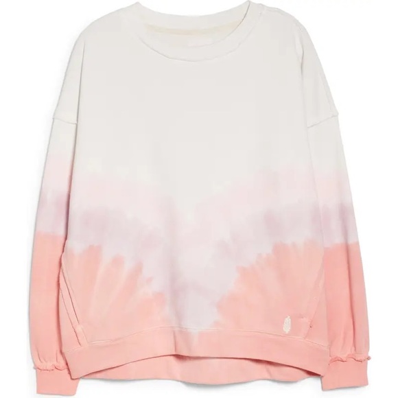 NWT Free People FP Movement Metti Ombré Sweatshirt - Pink - Picture 4 of 15